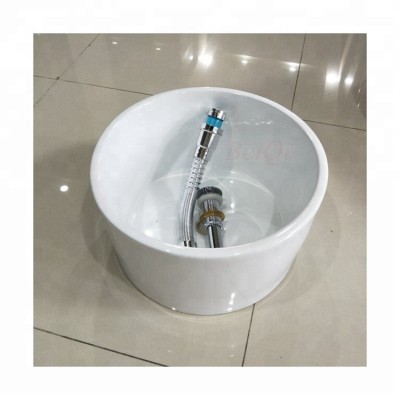 Cheap Salon Equipment Ceramic Foot Spa Basin With Drain White Massage Foot Soak Pedicure Bowls For Sale